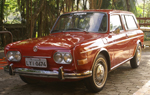 Squareback in ruby-red